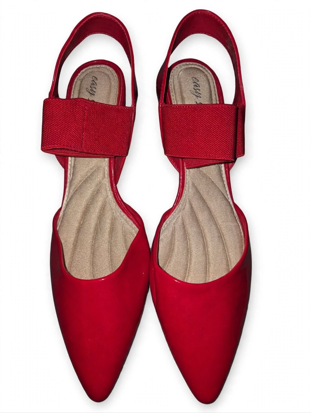 Easy Street "Venue" Asymmetrical Pumps in red patent NEVER WORN